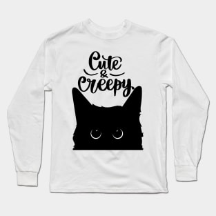 Cute & Creepy (Cat) Long Sleeve T-Shirt